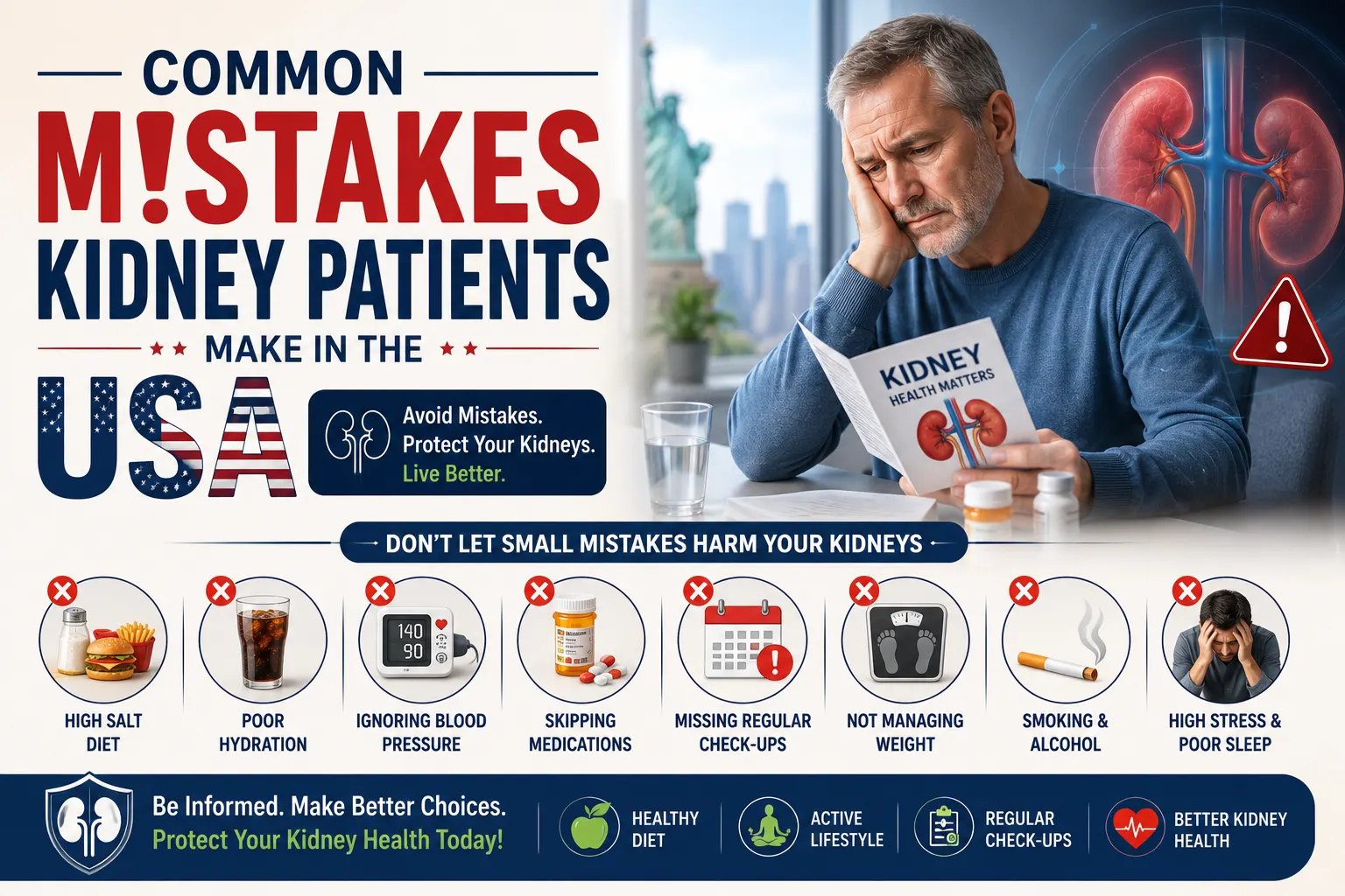 Common Mistakes Kidney Patients Make in the USA Common Mistakes Kidney Patients Make in the USA